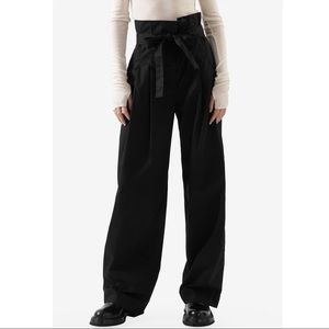 COS High Waisted Paperbag Black Trouser Pants